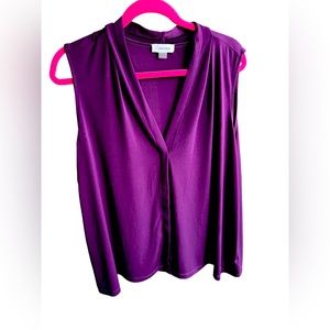 2X Calvin Klein deep purple/burgundy blouse